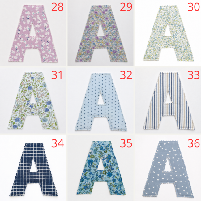 Lettres pour prénom ou mot