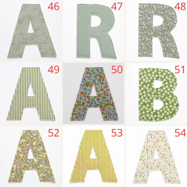 Lettres pour prénom ou mot